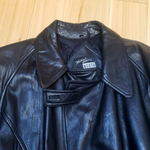 Michael Hoban North Beach Leather Duster Size 46 - Picture 4 of 9